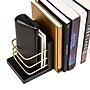 Mind Reader Wood Decorative Basket Book Ends, 5", Black/Gold (BOOKBASK2-BLK)~#|#~8B7217C8-3A1F-4384-BC9A037A1134FD4F_sc7