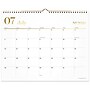 2026-2027 Cambridge Workstyle 15" x 12" Academic Monthly Wall Calendar, White/Gold (1606-707A-27)~#|#~8B89028A-76B5-4C38-92A82B236279DB7C_sc7