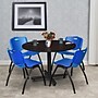 Regency 48-inch Round Kobe Breakroom Table With 4 M Stacker Chairs, Blue (TKB48RNDMW47BE)~#|#~8BB2A301-AB5C-4A4C-A73B5958B680B591_sc7