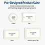 Avery Gold Border w/ Gold Dots Matte Blank Card, White, 80/Pack (S00-D1F)~#|#~8C2B1B6F-EEBE-4373-98D148653B38D617_sc7