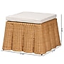 bali & pari Palm Natural Rattan Ottoman, Honey (244-13633-HiT)~#|#~8C2D1A1E-C2E7-4BA3-934895EAA81281EB_sc7