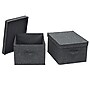 Household Essentials Large Stackable Folding Fabric Storage Bin, 8" x 12"x 15", 24.93 Qt., Gray, 2/Pack (7513-1)~#|#~8C4946DF-64B4-4D1F-B8C718DBB10976B0_sc7