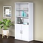 Bush Business Furniture Studio C 73"H 5-Shelf Bookcase with Adjustable Shelves, White Laminated Wood (STC015WH)~#|#~8C51CFEF-56EF-4243-B68C754992A33689_sc7