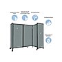 Versare The Room Divider 360 Freestanding Folding Portable Partition, 72"H x 300"W, Charcoal Gray Fabric (1172907)~#|#~8C54E43F-2EE1-4707-874A2C0E742E577D_sc7