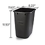 Coastwide Professional™ Indoor Trash Can Without Lid, Black Soft Molded Plastic, 3.5 Gallon (CW56428)~#|#~8C651BDA-A6FF-45F6-AC2A7B87DF39F6E3_sc7