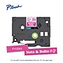Brother P-touch Laminated Label Tape, 1/2" x 16.4', White on Berry Pink (TZeMQP35)~#|#~8C983F20-A8F8-424B-BC5CEBD3091D3A31_sc7