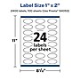 Avery Laser/Inkjet Oval Multipurpose Labels, 2" Dia, Matte White, 2400/Box (94053)~#|#~8CB8C451-4608-4A79-B7D3122232CF78F8_sc7