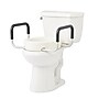 Medline Elongated Raised Toilet Seat with Arms, 3.5 " H, 400 lb. Capacity, White, (G4-301RX1)~#|#~8CBE9A47-AAD1-415A-9F7FF167A13EE448_sc7