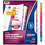 Avery Ready Index Table of Contents Extra-Wide Paper Dividers, 1-8 Tab, Multicolor (11163)~#|#~8CC55CBD-BB44-4B02-9810834B907C4B06_sc7