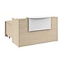 Bush Business Furniture Arrive 72"W L Shaped Reception Desk with Counter and Mobile File Cabinet, Natural Elm (ARV010NE)~#|#~8CCBA97C-7470-444C-84165279542B810C_sc7
