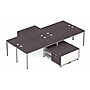 Boss Office Products Simple System 120"W 4-Person Workstation Desk Bundle, Driftwood, 4/Set (SGSD017-201)~#|#~8D0A1E6C-65AF-4567-8B519F39D9B1C582_sc7