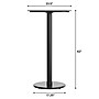 Flash Furniture Acadia 24" Round Wooden Dining Table with Round Base, White Faux Marble/Black Base (STRD24WMATR18B)~#|#~8D0B98D5-003E-46DF-961D966725D529D2_sc7
