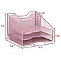 Staples 5-Compartment Metal Mesh Desktop File Organizer, Dusty Pink (ST63828)~#|#~8D0CE2BB-04B4-40C8-95916CF05B54883D_sc7