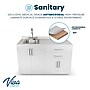Viva Comfort 36'' H x 48" W Medical Cabinet with Left Sink and 24" Right Side Desk, 4 Doors, 2 Drawers, Gray (902-48LS-GRY-AO)~#|#~8D25CE4A-B6E8-4E06-BFC61466CC317B6F_sc7