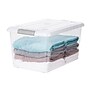 Iris Store & Slide 61 Quart Storage Bin with Lid, Plastic, Clear, 6/Carton (270017)~#|#~8D37F5E6-D548-4DEA-8F31979373D144E4_sc7