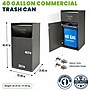 Alpine Industries Wood Trash Can Enclosure with Tray Top, 40 Gallon, Black (476-BLK)~#|#~8D3D7C83-3523-4378-9B50CF2E92D69670_sc7