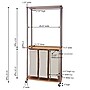 Household Essentials 3-Section Rolling Laundry Sorter with Lid, Steel, Ashwood (7051-1)~#|#~8D60A74C-BD9C-4F49-96985B0058040CC6_sc7
