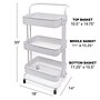 Excello Brands 3-Shelf Metal Rolling Utility Cart, White (OSO-MTL3CRT-WHT) ~#|#~8DB14B1F-AFE5-4418-943A1B37A1D02866_sc7