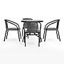 Flash Furniture Lila 28'' Square Table with 4 Rattan Stack Chairs, Gray (TLH073SQ037GY4)~#|#~8DC467CD-99F8-42D6-8363C0C69D3C129F_sc7