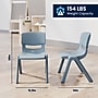 Flash Furniture Emmy Rectangular Activity Table Set, 26.5" x 21.75", Height Adjustable, Natural Woodgrain/Dusty Blue ~#|#~8DD88B05-5B53-4323-8A0AA53970BF99C5_sc7