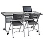 National Public Seating BPFT Series 24"W x 60"D Foldable Rectangular Training Table, Plastic, With Wheels, Charcoal~#|#~8DDAEF62-D61A-40B9-ABAECA65FD084711_sc7