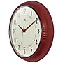 Infinity Instruments Round Retro Red Wall Clock, Aluminum, 15" (10940RD-15)~#|#~8DE3B69C-D78A-4B4D-9F7548661E7A409D_sc7