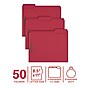 Staples Reinforced Classification Folder, 3/4″ Expansion, Letter Size, Red Pressboard, Durable Construction, 50/Pack~#|#~8E097690-7163-40D1-A645109304C0AC96_sc7