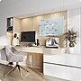U Brands Floating Glass Dry Erase Calendar Board, Frameless, 35" x 23", White Frosted Surface (2775U00-01)~#|#~8E15A7DF-A921-4CD5-B6E0539F46184C2C_sc7