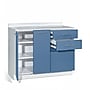 Viva Comfort 36.75'' H x 42" L Exam Room Medical Cabinet, 2-Doors, 3-Drawers, Blueberry (902BASE42NSBL)~#|#~8E66AABA-ADB9-4E75-B9F2D551B4A1E497_sc7