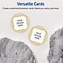 Avery Round Integrated Cards, Matte White, 100/Pack (19479371068)~#|#~8E7AA7E8-74F7-4C07-93BB9BBD43373E92_sc7