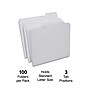 Staples Reinforced File Folders, 1/3-Cut Tab, Letter Size, White, 100/Box (ST508986-CC)~#|#~8E82BE13-9AFF-43DD-81B63137104991FE_sc7