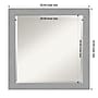 Amanti Art Brushed Nickel Frame Wall Mirror, 23.5" x 23.5" (A42674593556)~#|#~8E86A467-E1F7-40C0-907F2EF1C7845E12_sc7