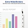 Avery Index Maker Extra-Wide Paper Dividers with Print & Apply Label Sheets, 8 Tabs, White (AVE11439)~#|#~8E86DCF9-D967-4DD8-919218E667E0326C_sc7