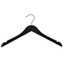 Nahanco 17" Wood Flat Top Hanger, Black, 100/Carton (20217)~#|#~8E95C51C-7495-4753-A3551A25160A26C3_sc7