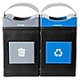 Commercial Zone Avante Series Polyethylene Dual-Stream Trash and Recycling Center, 110 Gallon, Black (787202MSA)~#|#~8ED9488C-FE11-4C2F-8E81CD5A33B2502F_sc7