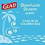 Glad Small Kitchen Drawstring Trash Bags, 4 Gallon, Blue, Febreze Beachside Breeze, 80/Box (79155)~#|#~8F3AC3CD-168B-463E-9279D42732049AAD_sc7