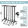 AdirOffice Metal Mobile File Cart with Swivel Wheels and (12) 30" Hanging Clamps, Black (615-BLK-PKG)~#|#~8F5BF88A-CF9C-4EFF-86B5063C1DD2EF6F_sc7