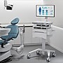 Mount-It! MedHub Mobile Medical Cart Workstation with Drawers, Monitor Mount, and Locking Caster Wheels, White/Grey (MI-16025)~#|#~8F84149C-8149-45F8-B290A7D4AEB6F246_sc7