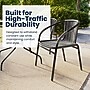 Flash Furniture Lila 28'' Square Table with 4 Rattan Stack Chairs, Gray (TLH073SQ037GY4)~#|#~8F850713-C269-40C9-8DE45C82DBF9E0A9_sc7