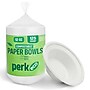 Perk Eco 12 Oz Compostable Paper Bowls, 125 Count Bulk Disposable Bowls for Soups, Snacks & Everyday Meals, White~#|#~8FC6E847-E8C4-48FA-AE633BAB697FC0C7_sc7