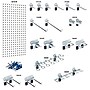 Triton Products LocBoard 18" x 36" x 9/16" Steel Square Hole Pegboard, 18 Assorted Hooks (LB18-1WH-KIT)~#|#~8FFBE099-CAA6-4986-8192758BB28C9788_sc7