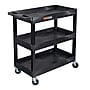 Luxor TUFFY XL 3-Shelf Multi-Purpose Utility Cart, Black (EC111-B)~#|#~900AD6CD-D3AD-4D9D-87B45AAC56A5E207_sc7