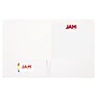 JAM Paper Glossy 2 Pocket Presentation Folder, White, 6/Pack (385GWHA)~#|#~9027300B-BB47-4886-92E30C3BC632DD5F_sc7