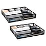 Mind Reader 6-Compartment Metal Drawer Organizer, Black, 2/Set (2DEER-BLK)~#|#~905033BC-7E83-4610-AF9496FF18727244_sc7