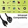 GoGreen Power 25' Indoor/Outdoor Extension Cord, 16 AWG, Black (GG-13725BK)~#|#~909A8722-59CD-4A05-B232D12FEA764DD5_sc7