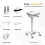 Mount-It! MedHub Height-Adjustable Mobile Medical Cart Workstation with Power Strip and Locking Casters, White & Grey (MI-16036)~#|#~90A2EDC7-E753-4B2A-AFCA614C3B9A3E8C_sc7
