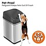 iTouchless Stainless Steel Sensor Trash Can with Locking Lid and AbsorbX Odor Control, Silver, 8 gal. (DZT08PL)~#|#~90ACAC58-CD93-4D72-A7484E5F36CAF0F7_sc7