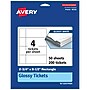 Avery Integrated Cards, 2-3/4" x 8-1/2", Glossy White, 200/Box (95332)~#|#~90BBD392-388C-4A9E-A49A1A2F0E1E8F7D_sc7