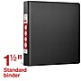 Staples 1 1/2" 3-Ring Non-View Binder, D-Ring, Black (26412-CC)~#|#~90BC9666-4AAE-41EC-A0BAD697C687B95E_sc7