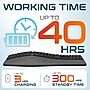Delton KB250 Ergonomic Wireless Curved Keyboard with Cushioned Wrist Rest, Black (DKBE250-WR)~#|#~90CC04EC-9A99-4BDB-9DFA5E6FB8ED2687_sc7